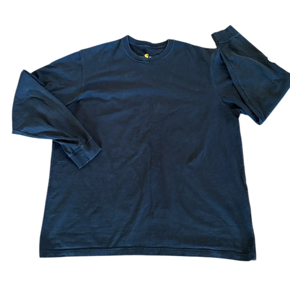 Carhartt Black White  Long Sleeve Crew Neck Original Fit Tee Shirt Size XL‎ Tall